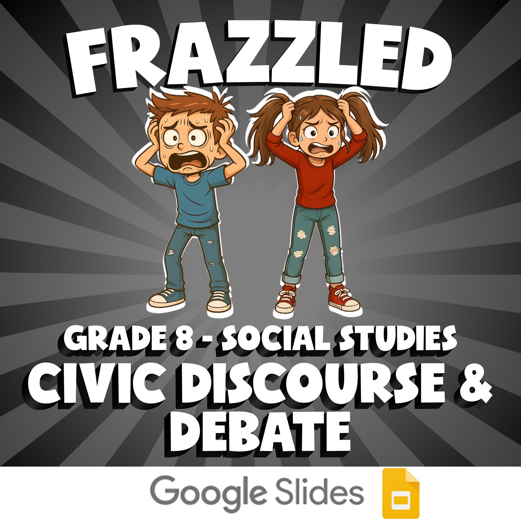 Civic Discourse & Debate FRAZZLED Socials Game - No Prep Grade 8 Review Activity