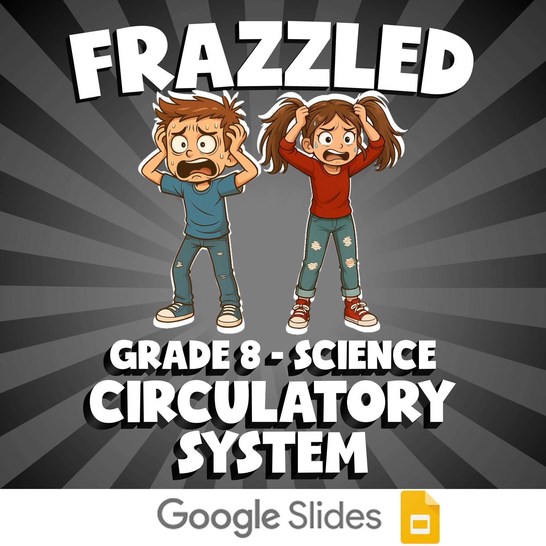 Circulatory System FRAZZLED Science Game - No Prep Grade 8 Review Activity