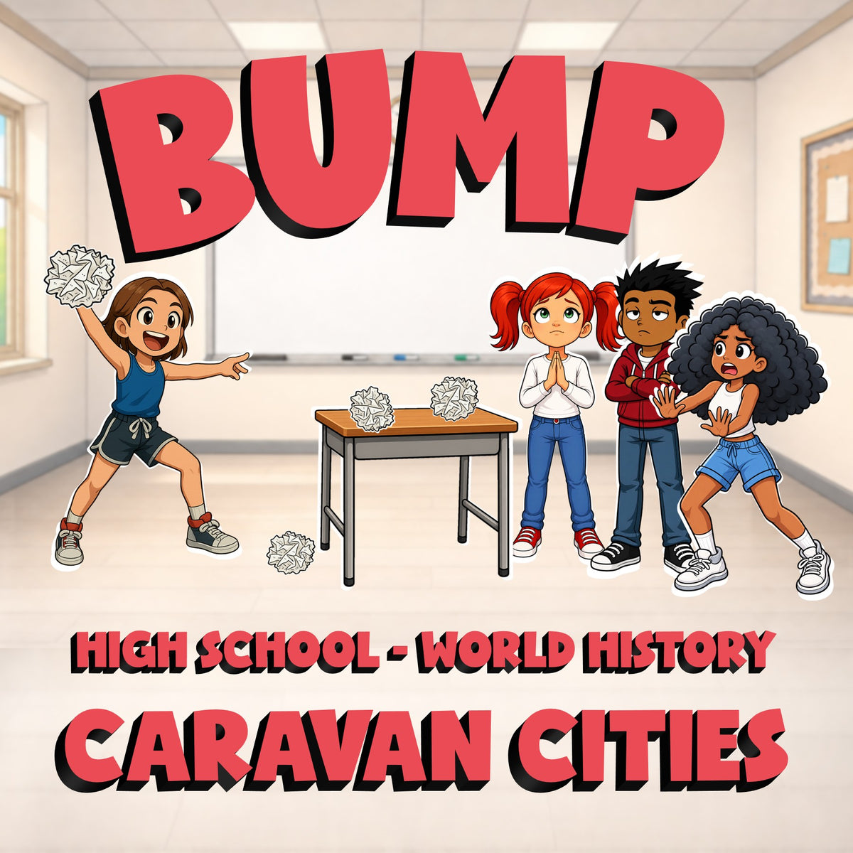 Caravan Cities BUMP Game - No Prep World History Review Activity