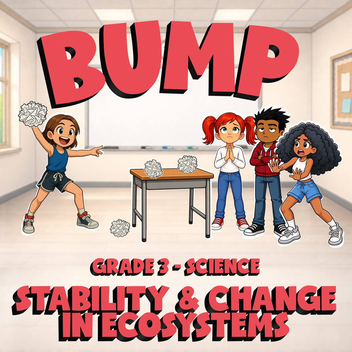Stability & Change in Ecosystems BUMP Science Game - No Prep Grade 3 Review