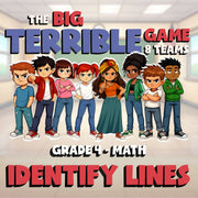 Identify Lines BIG TERRIBLE GAME - No Prep Grade 4 Math Review Activity