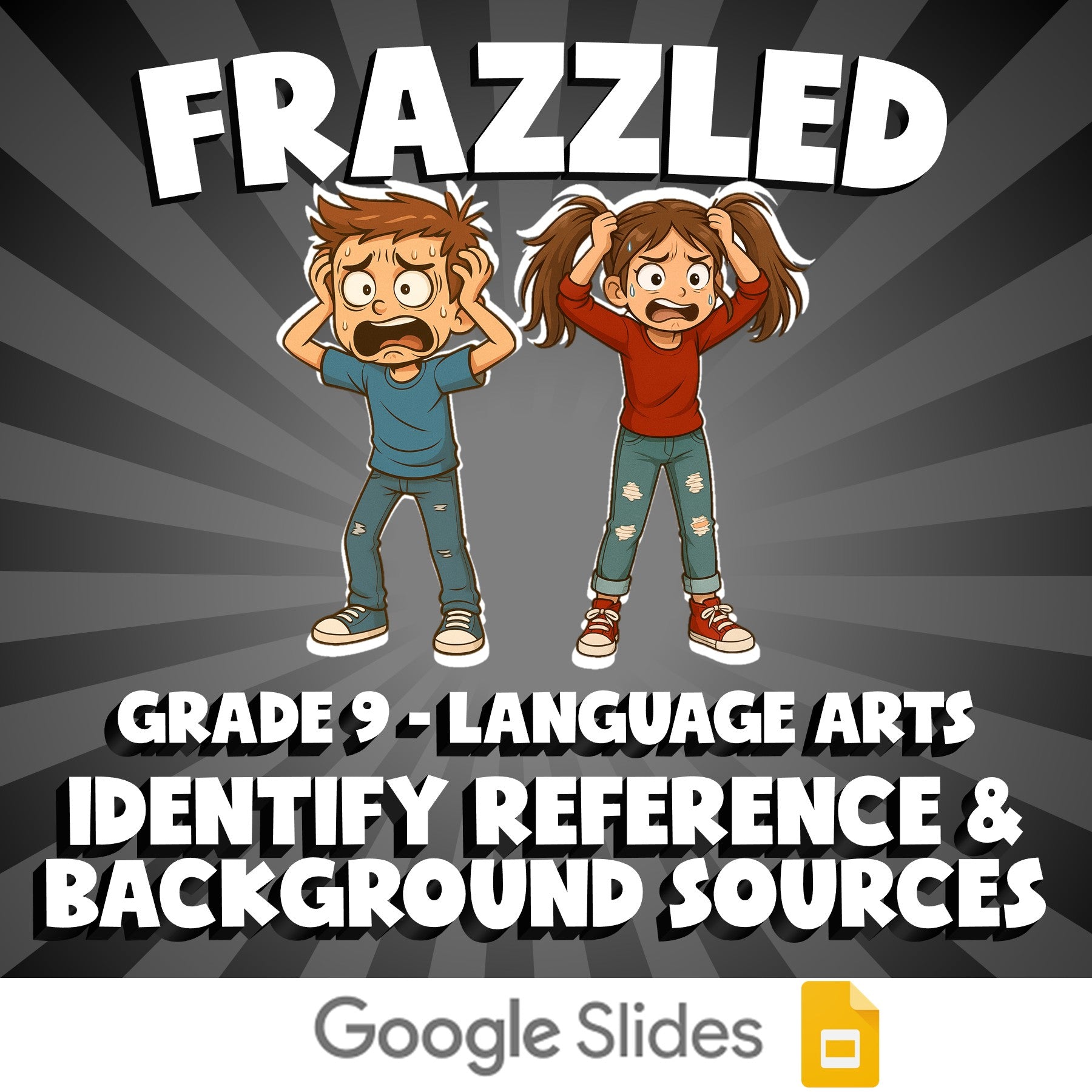 Identify Reference & Background Sources FRAZZLED ELA Game - No Prep Grade 9