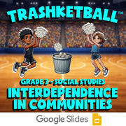Interdependence in Communities TRASHKETBALL Socials Game - No Prep Grade 3
