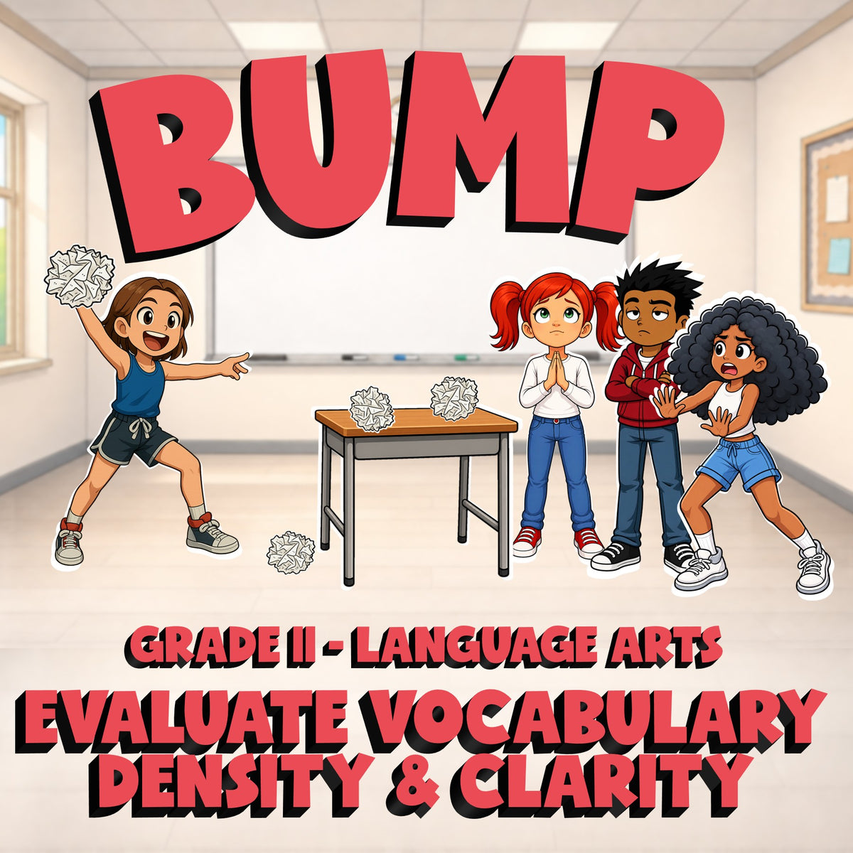 Evaluate Vocabulary Density & Clarity BUMP ELA Game - No Prep Grade 11 Review