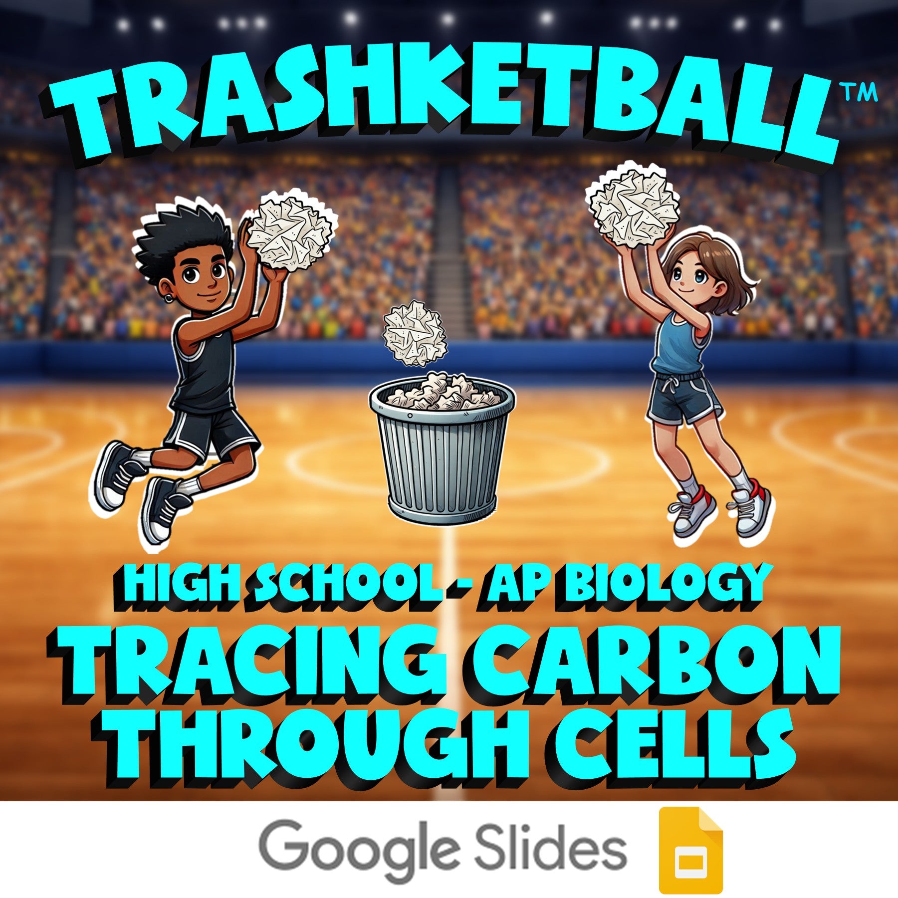 Tracing Carbon Through Cells TRASHKETBALL Science Game - No Prep AP Biology