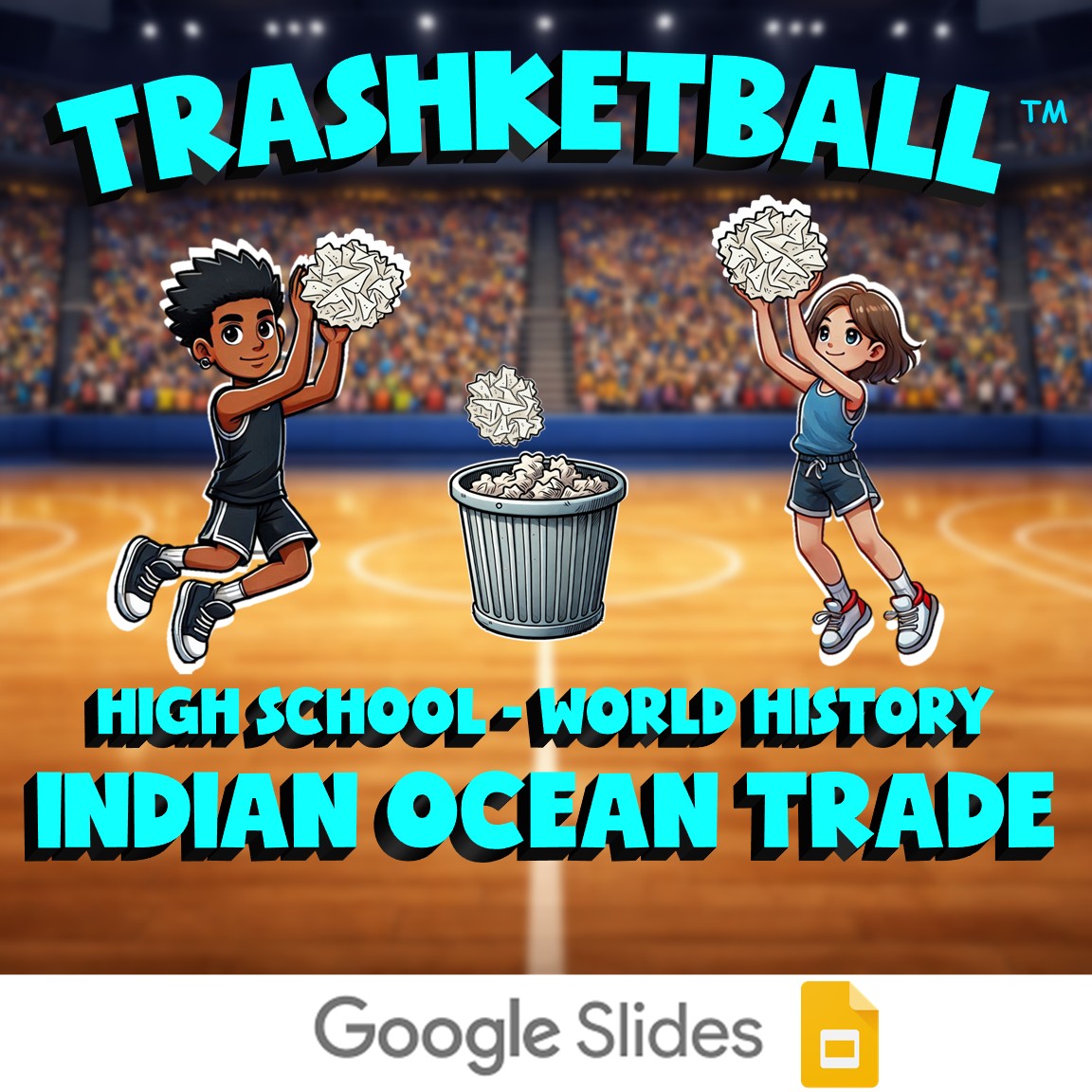Indian Ocean Trade TRASHKETBALL Game - No Prep World History Review Activity