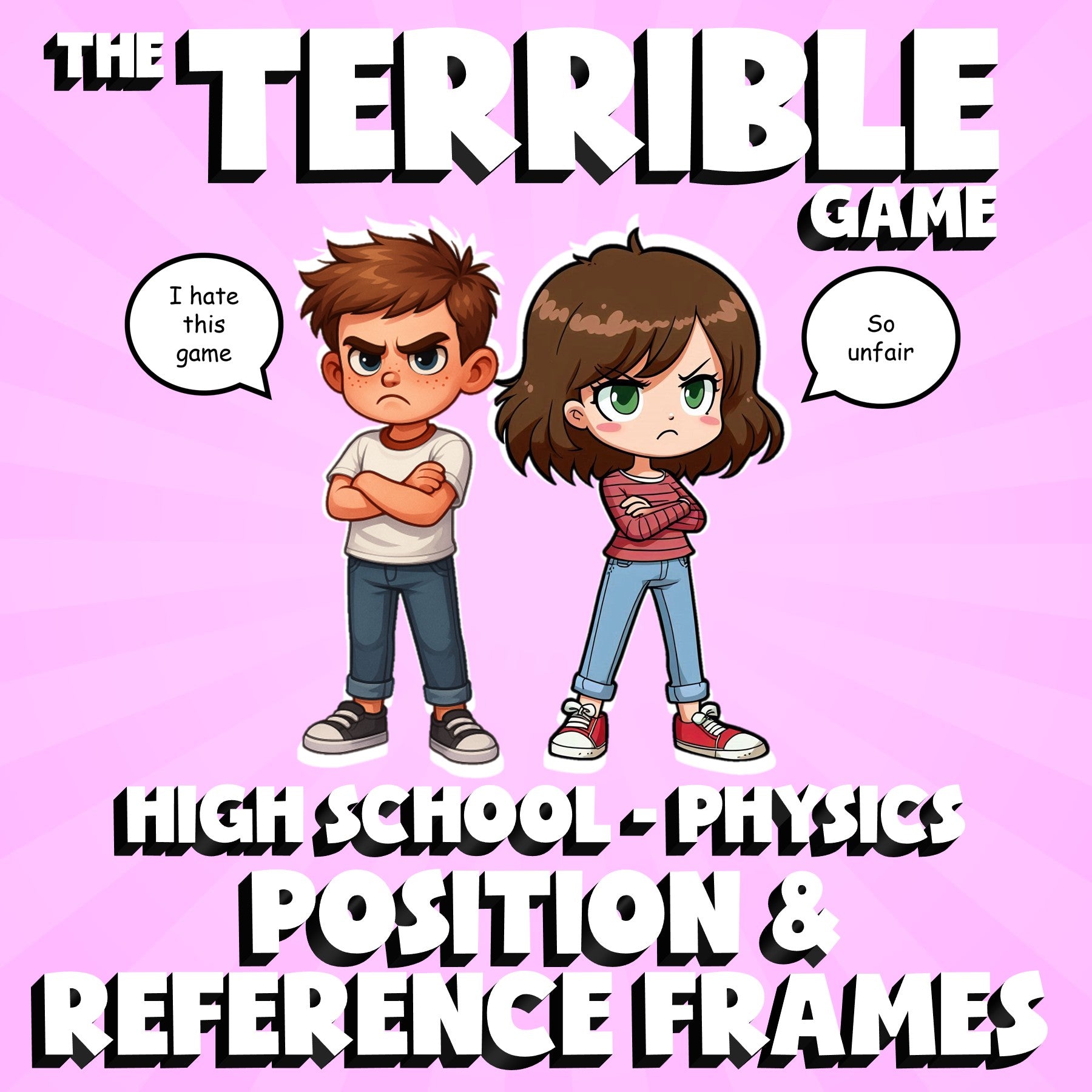 Position & Reference Frames THE TERRIBLE GAME - No Prep Physics Science Review
