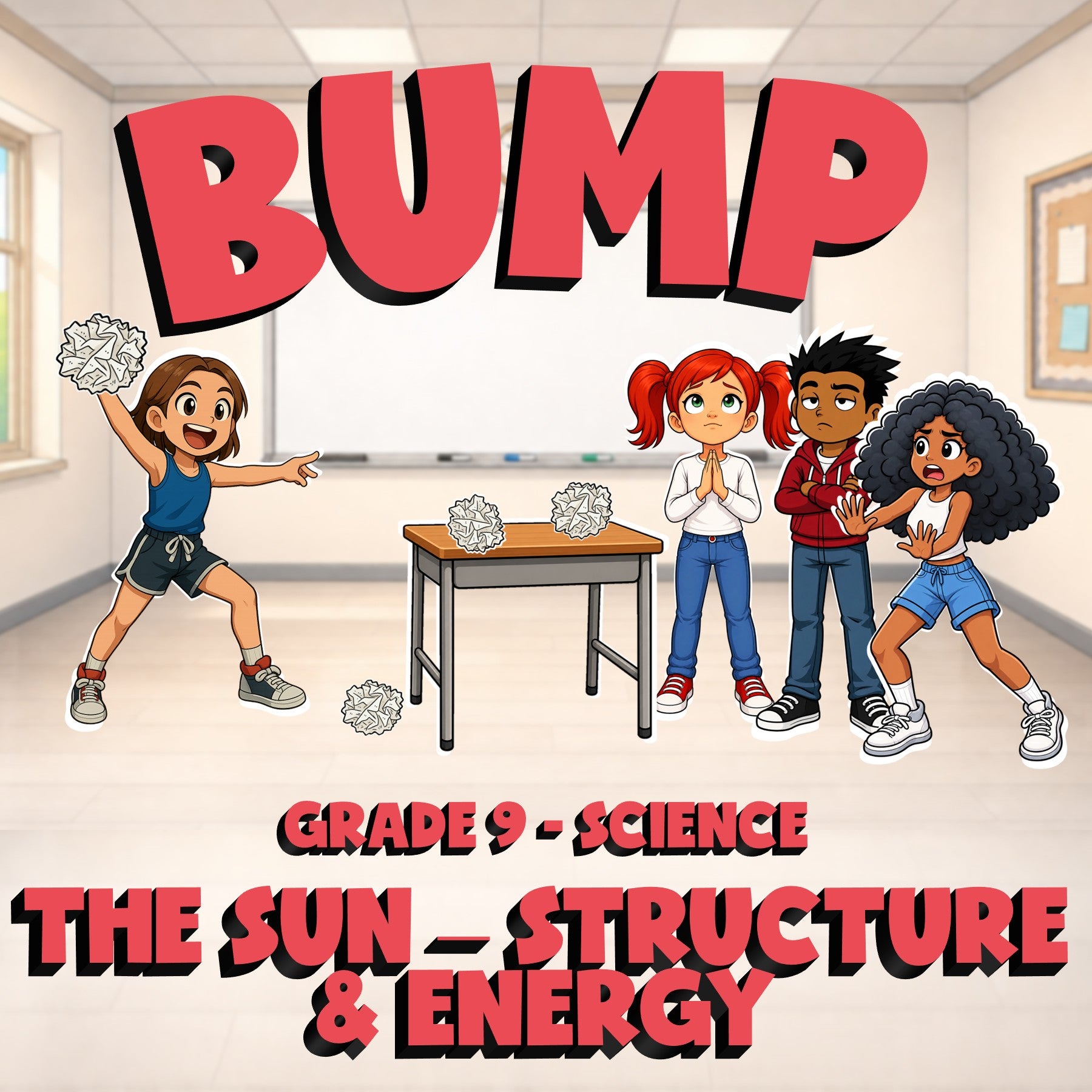 The Sun – Structure & Energy BUMP Science Game - No Prep Grade 9 Review Activity