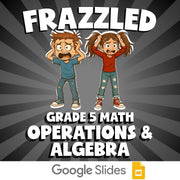 Operations & Algebra FRAZZLED Math Game - No Prep Grade 5 Review Activity