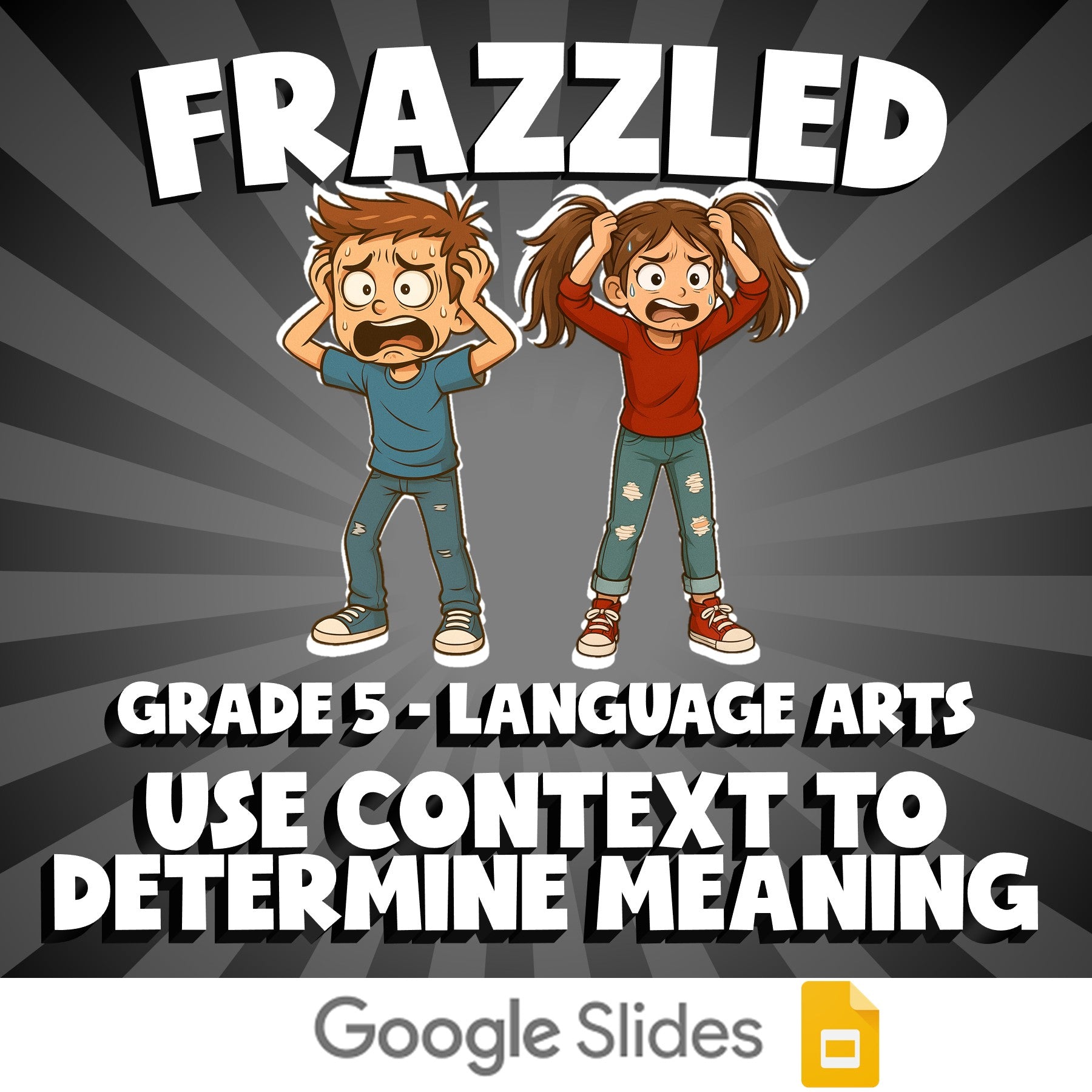 Use Context to Determine Meaning FRAZZLED ELA Game - No Prep Grade 5 Review