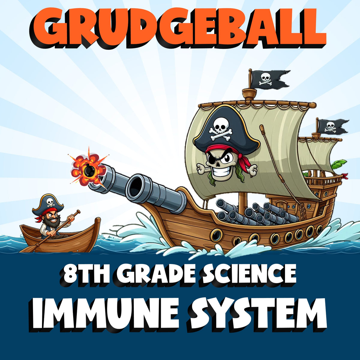 Immune System GRUDGEBALL Science Game - No Prep Grade 8 Review Activity