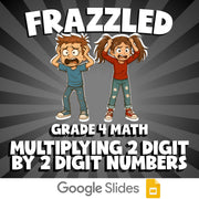 Multiplying 2 Digit by 2 Digit Numbers FRAZZLED Math Game - No Prep Grade 4