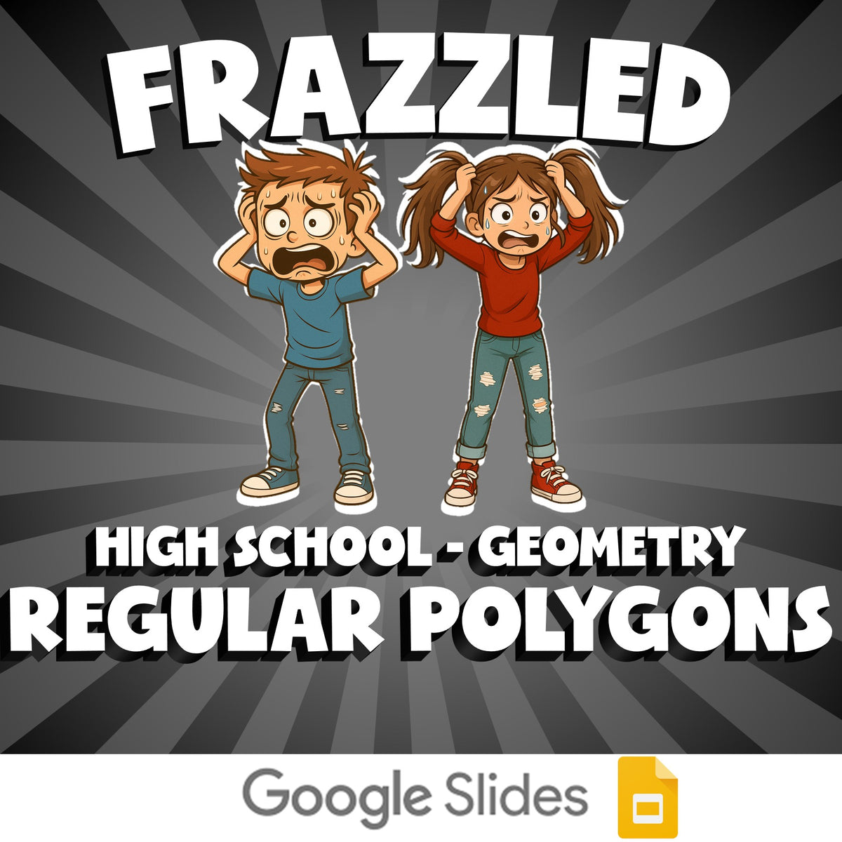 Regular Polygons FRAZZLED Math Game - No Prep Geometry Review Activity