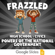 Powers of the National Government FRAZZLED Civics Game - No Prep Review Activity