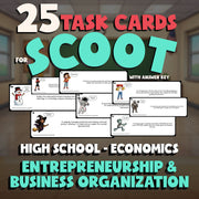 Entrepreneurship & Business Organization SCOOT TASK CARDS Economics Game