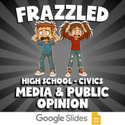 Media & Public Opinion FRAZZLED Civics Game - No Prep Review Activity