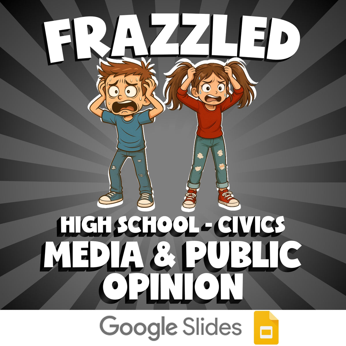 Media & Public Opinion FRAZZLED Civics Game - No Prep Review Activity
