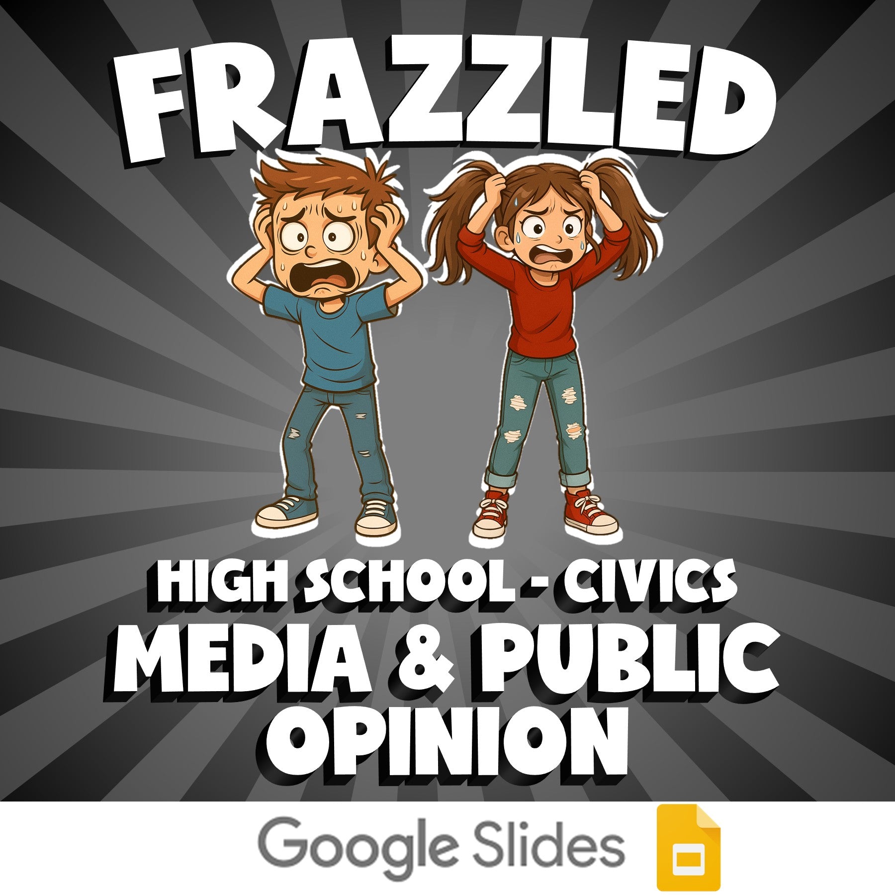 Media & Public Opinion FRAZZLED Civics Game - No Prep Review Activity