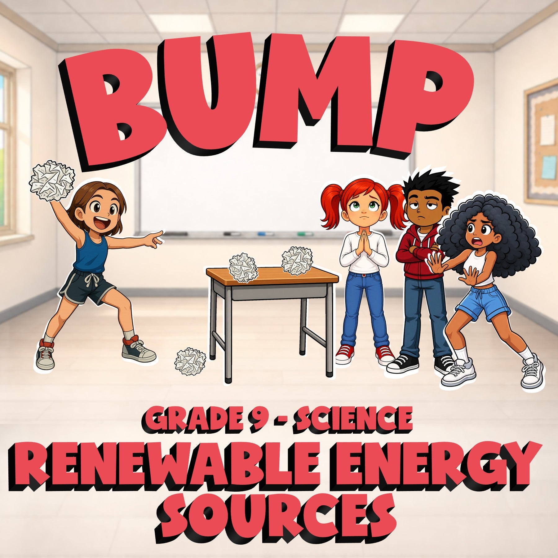 Renewable Energy Sources BUMP Science Game - No Prep Grade 9 Review Activity