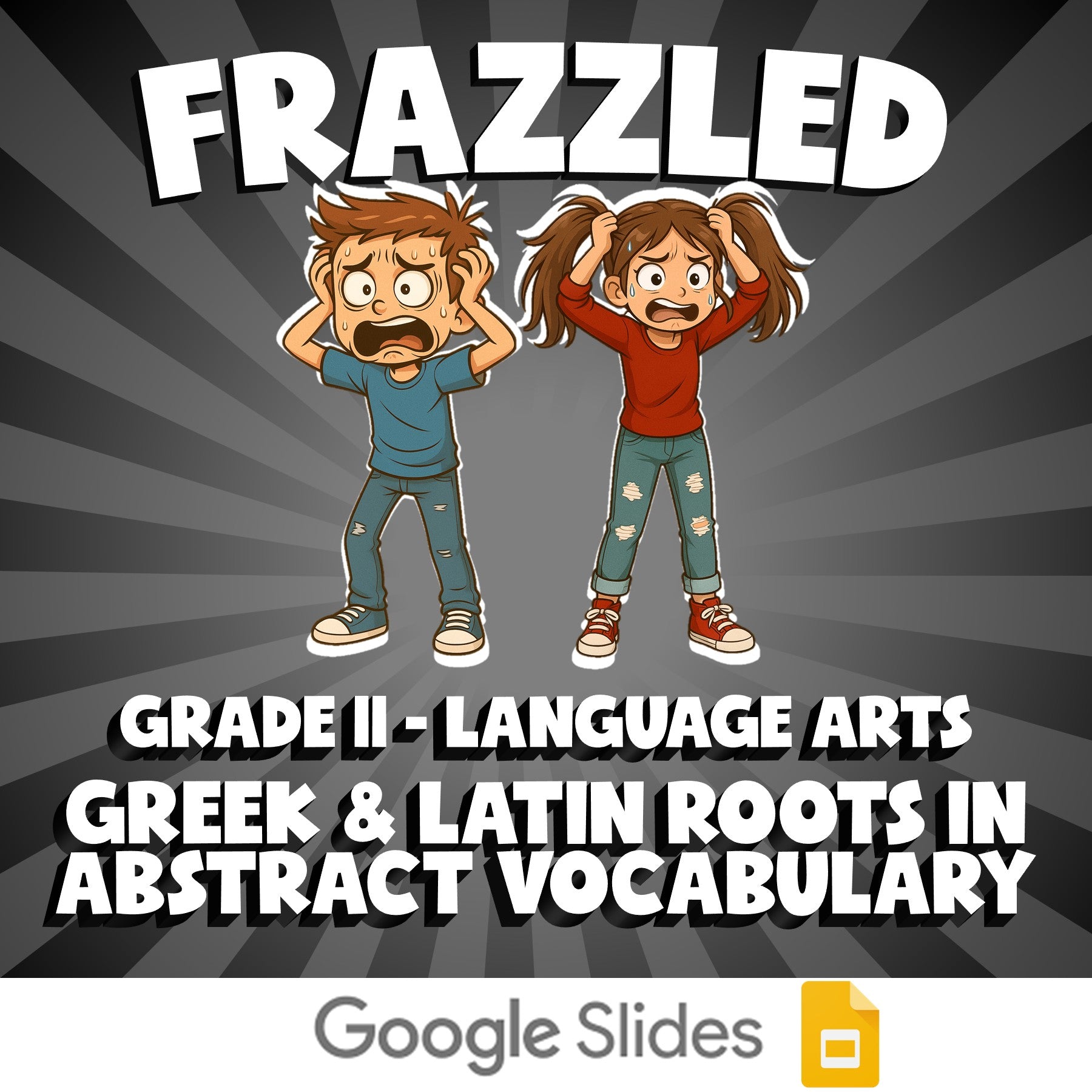 Greek & Latin Roots in Abstract Vocabulary FRAZZLED ELA Game - No Prep Grade 11