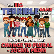 Change to Plural - Social Media BIG TERRIBLE GAME - No Prep French Exercise