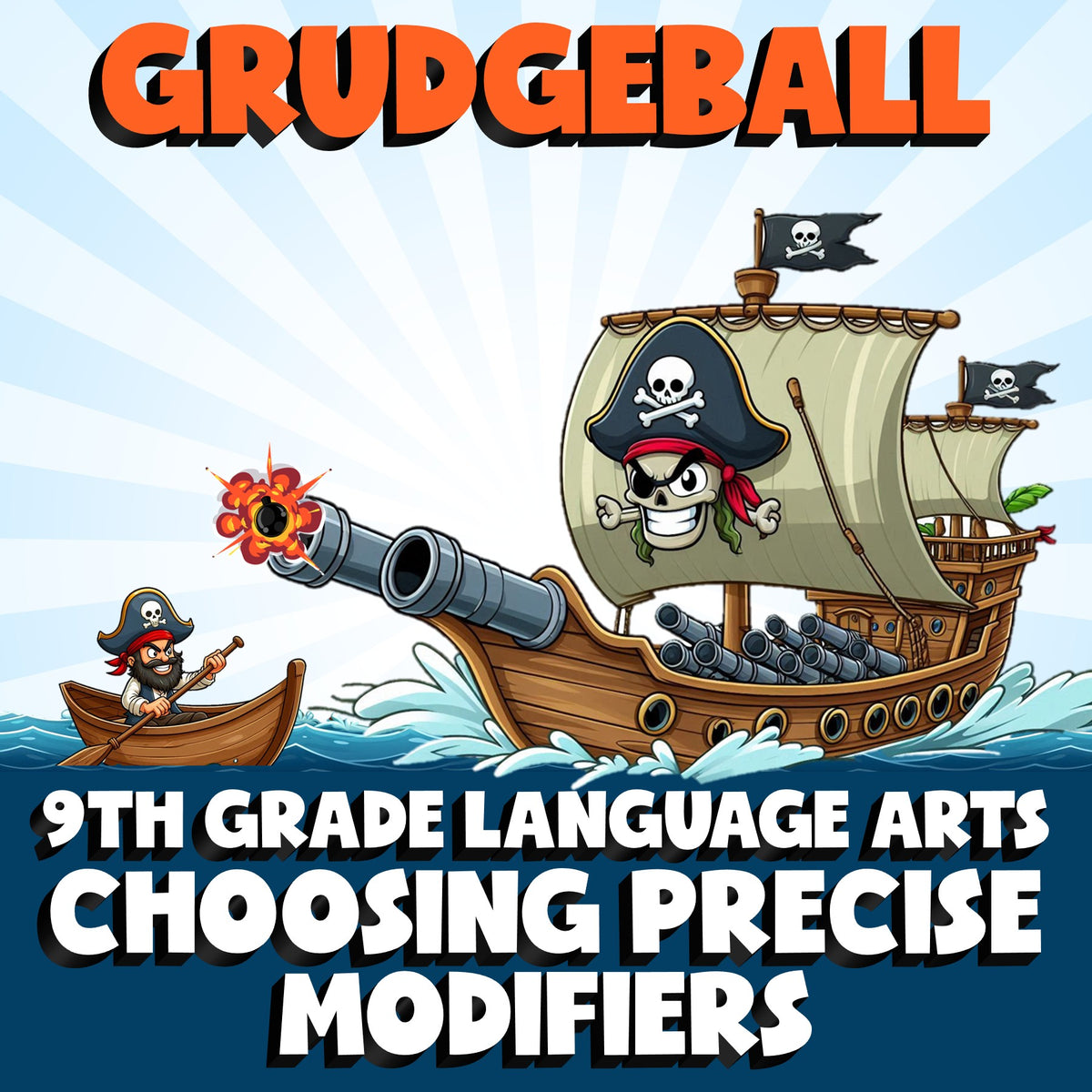Choosing Precise Modifiers GRUDGEBALL ELA Game - No Prep Grade 9 Review Activity