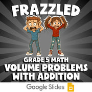 Volume Problems with Addition FRAZZLED Math Game - No Prep Grade 5 Review