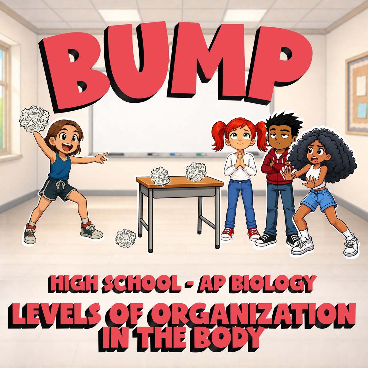 Levels of Organization in the Body BUMP Science Game - No Prep AP Biology Review