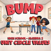 Unit Circle Values BUMP Math Game - No Prep Algebra 2 Review Activity