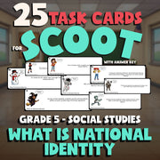 What Is National Identity SCOOT TASK CARDS Socials Game - No Prep Grade 5 Review