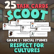 Respect for Cultures SCOOT TASK CARDS Socials Game - No Prep Grade 3 Review