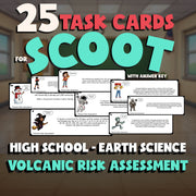 Volcanic Risk Assessment SCOOT TASK CARDS Game - No Prep Earth Science Review