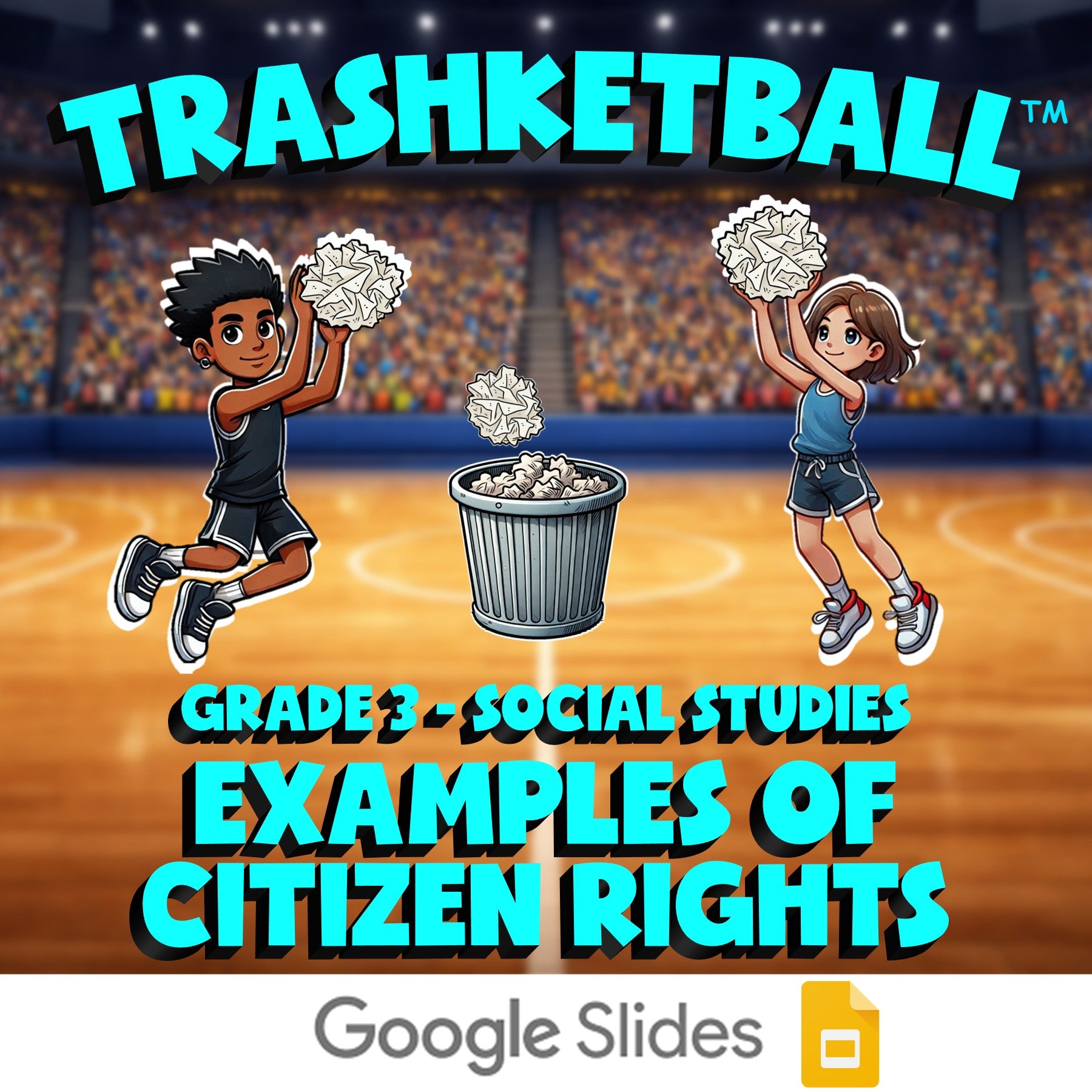 Examples of Citizen Rights TRASHKETBALL Socials Game - No Prep Grade 3 Review