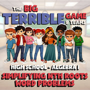 Simplifying nth Roots Word Problems BIG TERRIBLE GAME - No Prep Algebra 1 Review