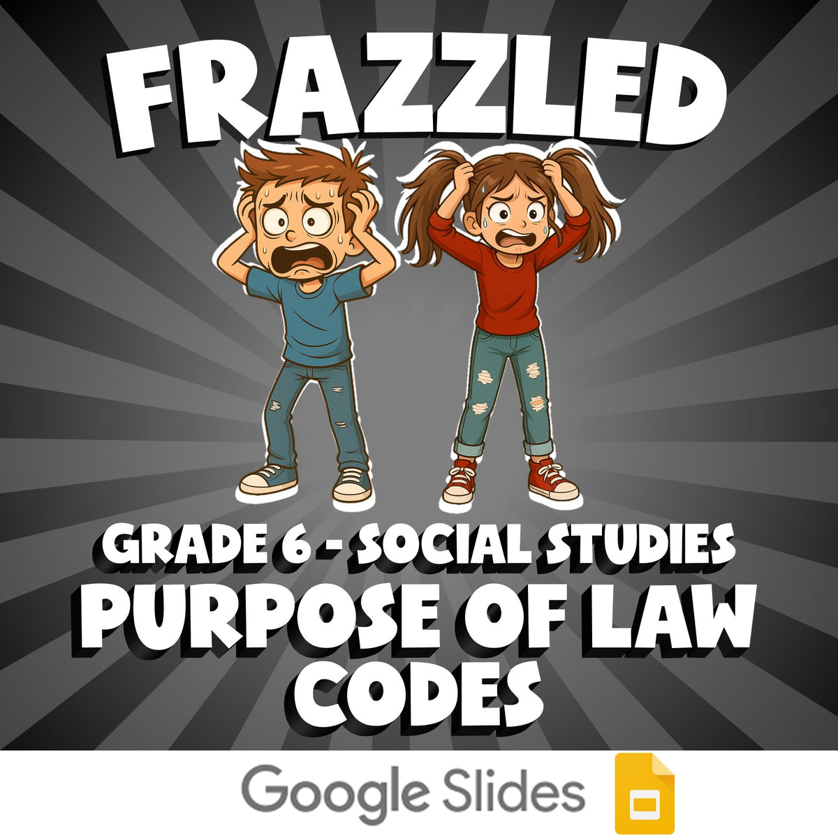 Purpose of Law Codes FRAZZLED Socials Game - No Prep Grade 6 Review Activity