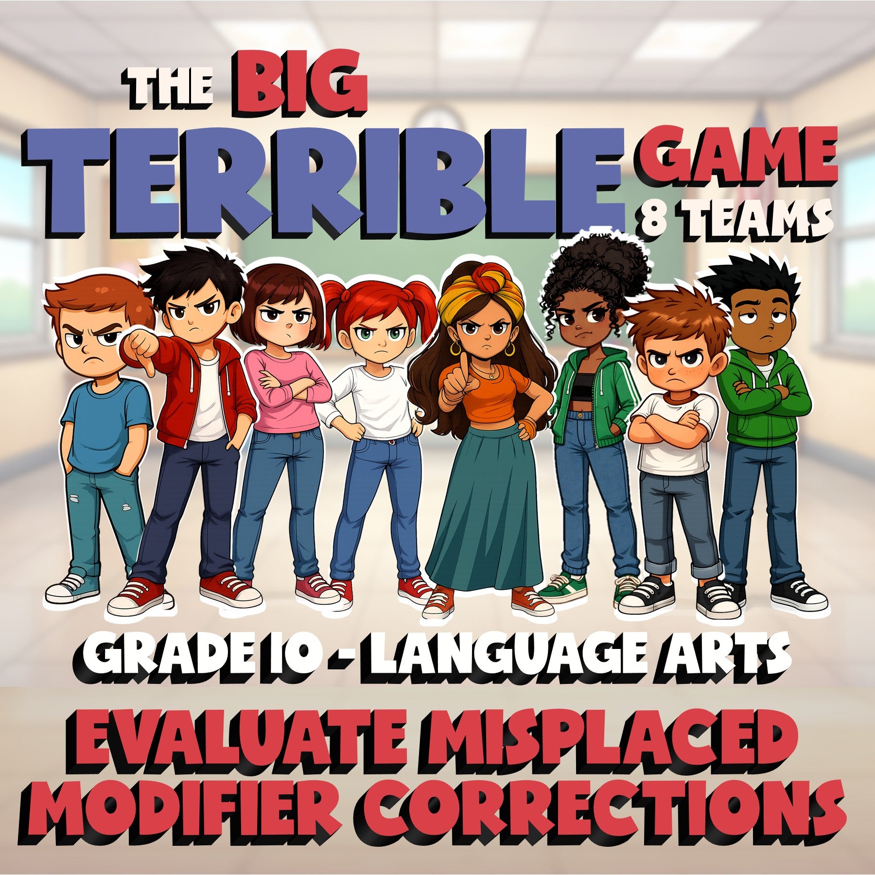 Evaluate Misplaced Modifier Corrections BIG TERRIBLE GAME - Grade 10 ELA Review