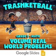 Volume Real World Problems TRASHKETBALL Math Game - No Prep Grade 5 Review