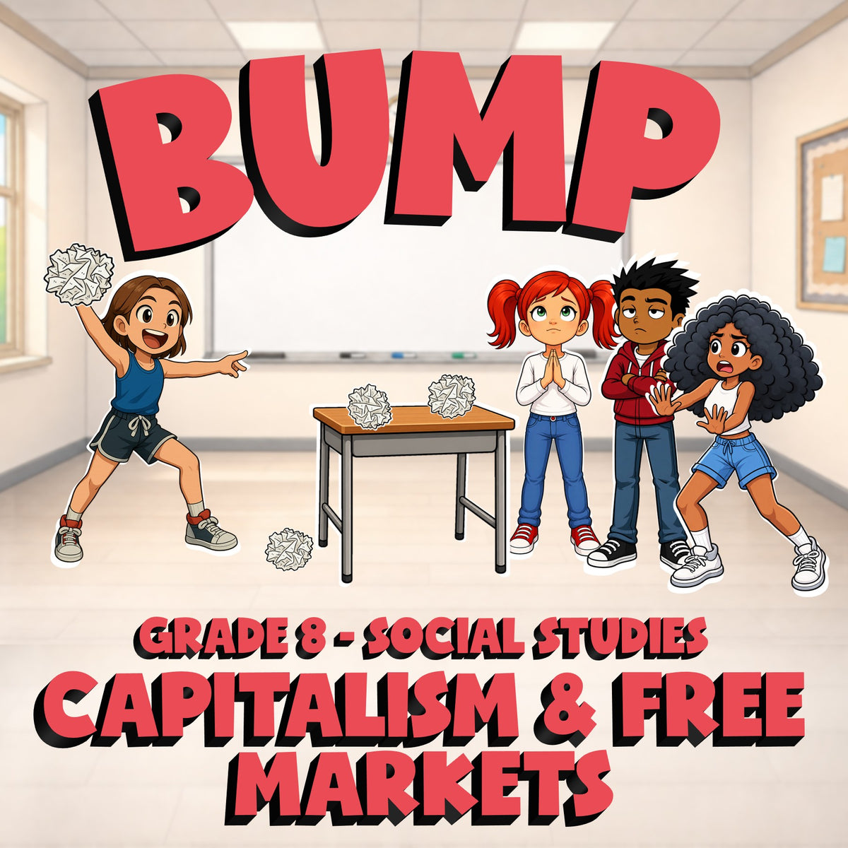Capitalism & Free Markets BUMP Socials Game - No Prep Grade 8 Review Activity