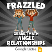Angle Relationships FRAZZLED Math Game - No Prep Grade 7 Review Activity