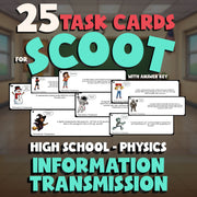 Information Transmission SCOOT TASK CARDS Science Game - No Prep Physics Review
