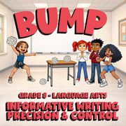 Informative Writing Precision & Control BUMP ELA Game - No Prep Grade 8 Review