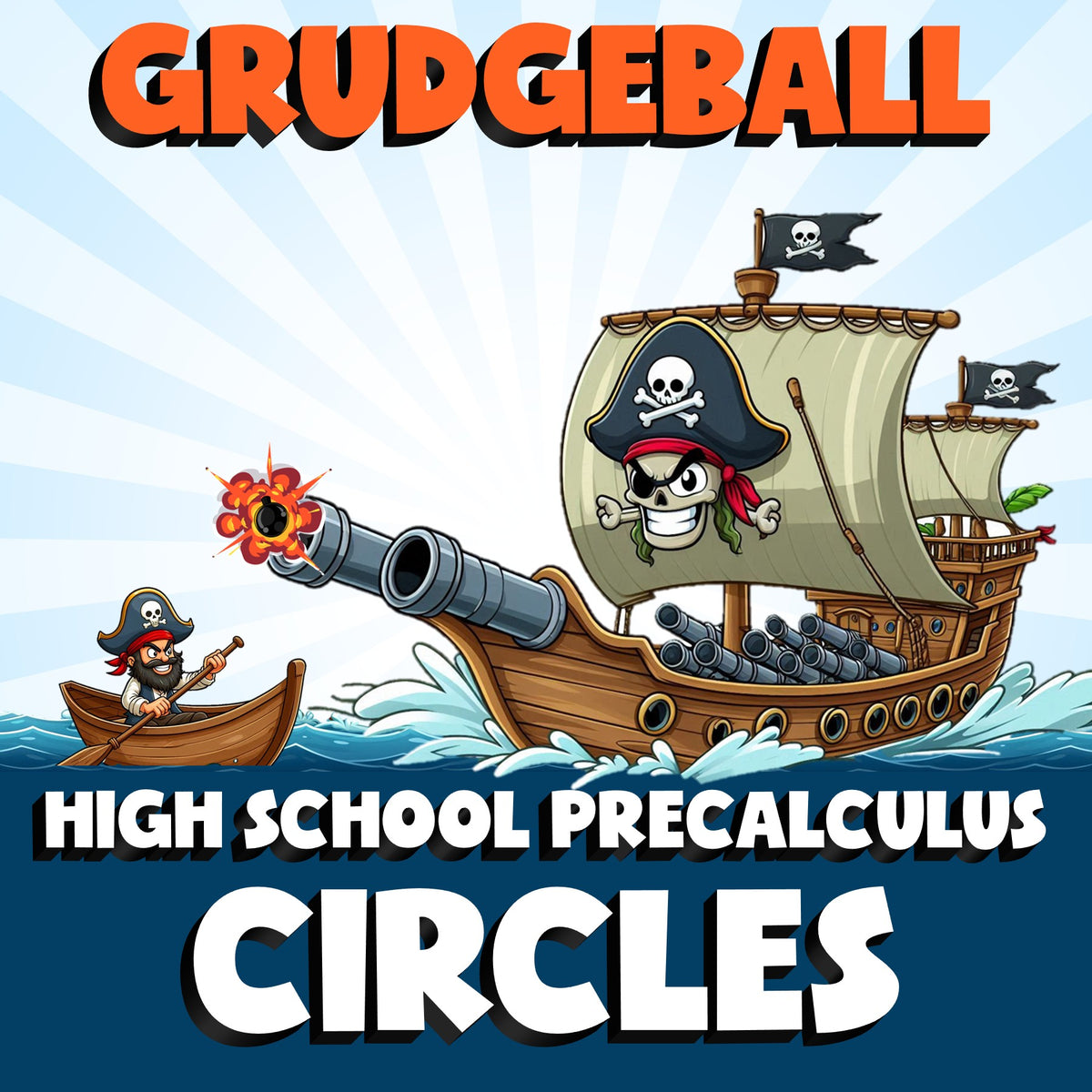 Circles GRUDGEBALL Math Game - No Prep PreCalculus Review Activity