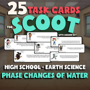 Phase Changes of Water SCOOT TASK CARDS Game - No Prep Earth Science Review