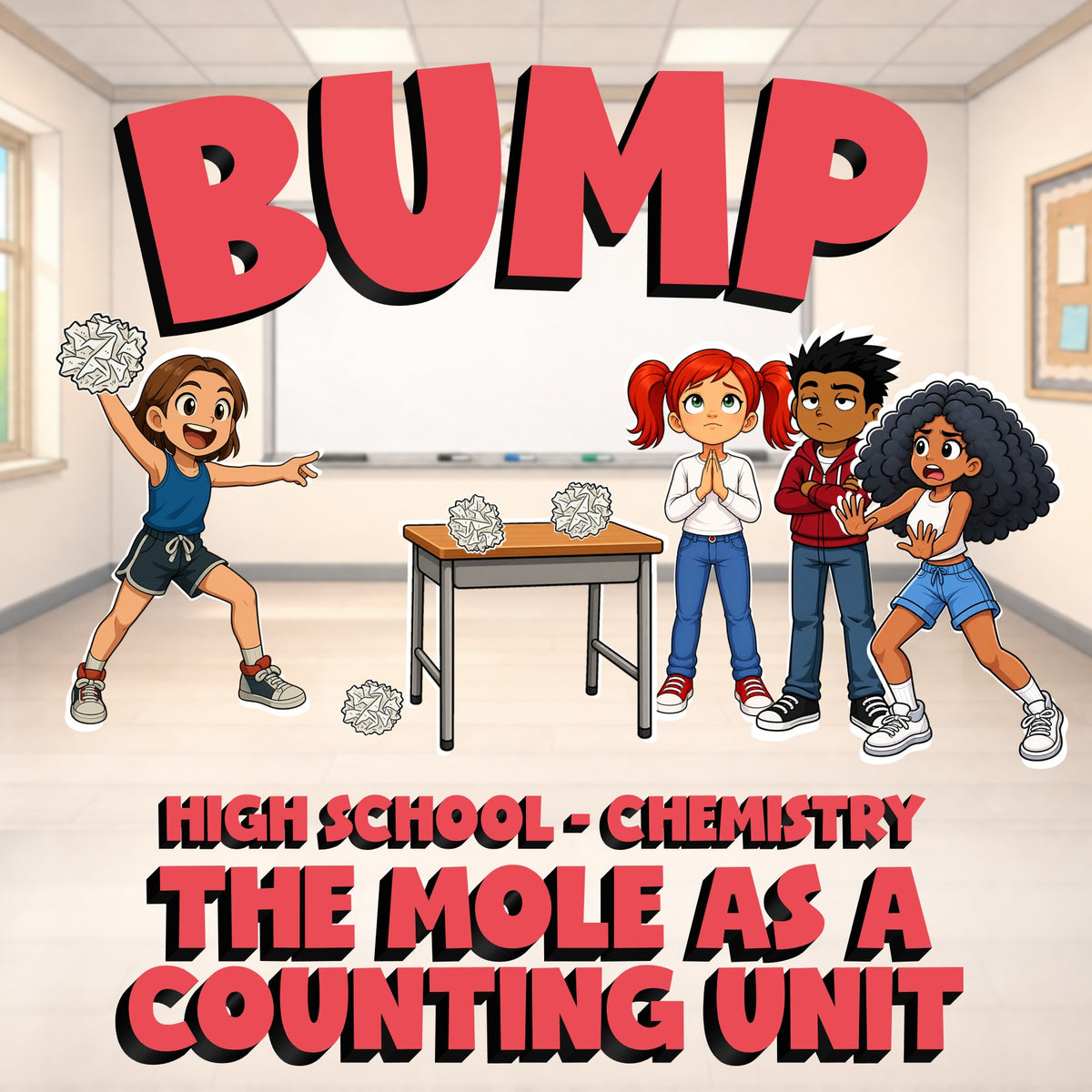 The Mole as a Counting Unit BUMP Science Game - No Prep Chemistry Review