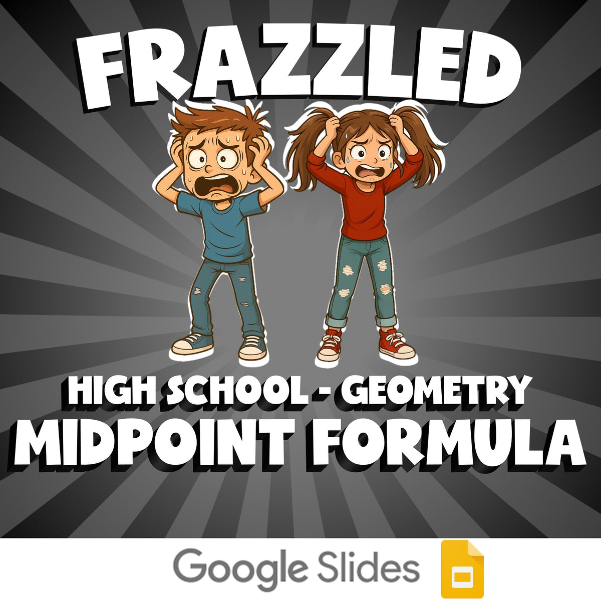 Midpoint Formula FRAZZLED Math Game - No Prep Geometry Review Activity