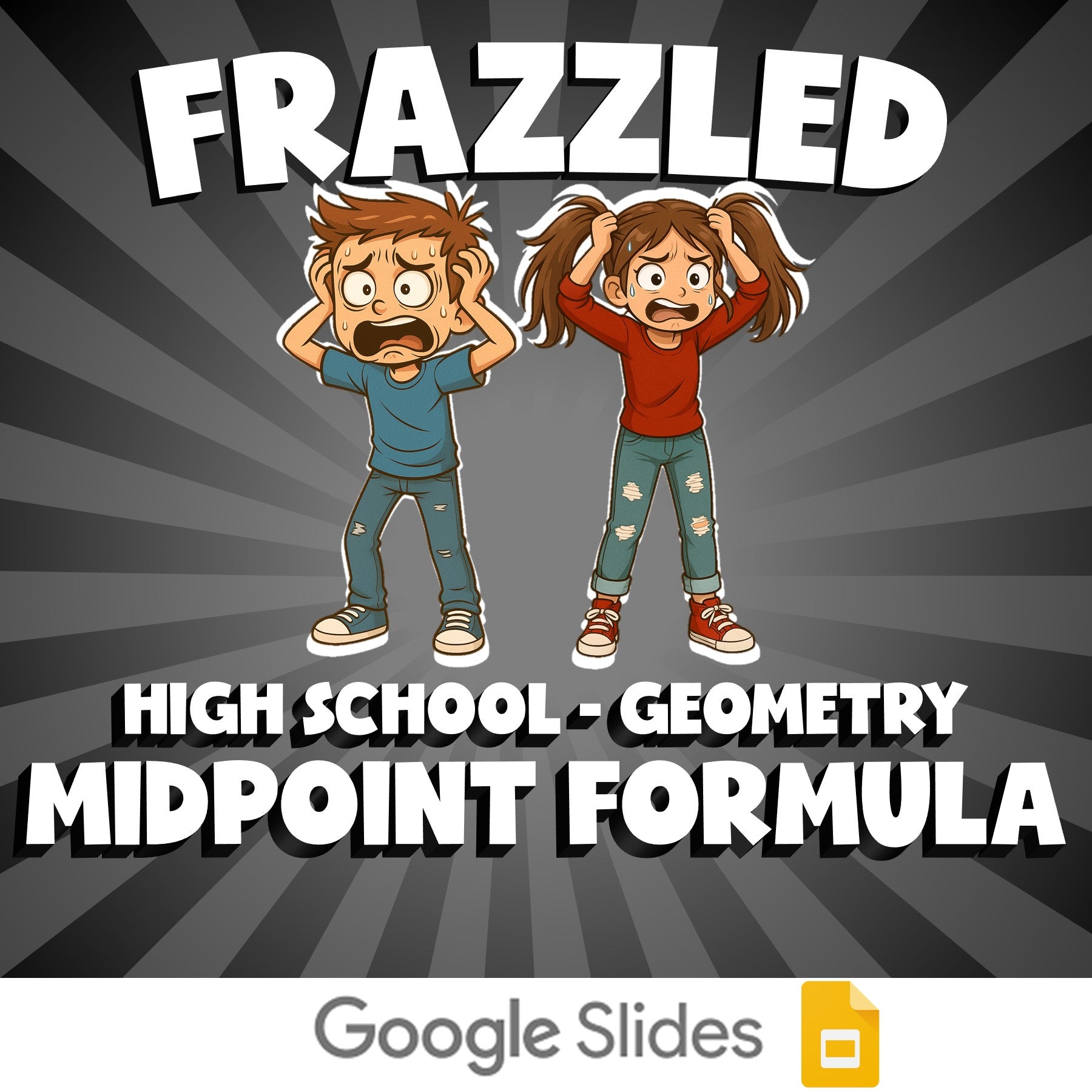 Midpoint Formula FRAZZLED Math Game - No Prep Geometry Review Activity