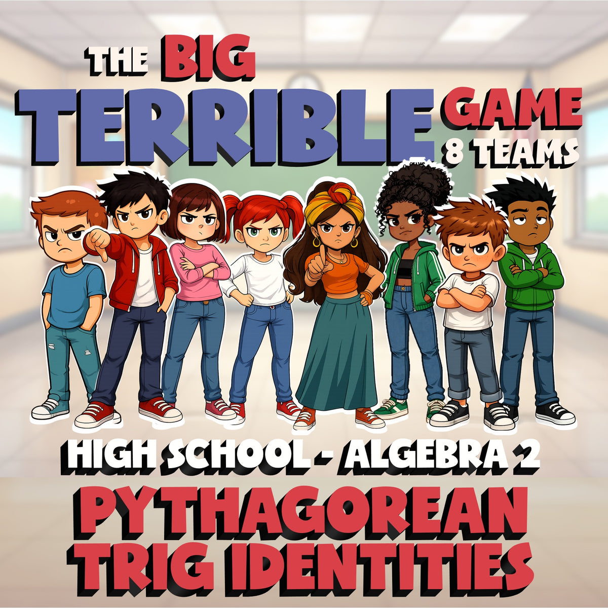 Pythagorean Trig Identities BIG TERRIBLE GAME - No Prep Algebra 2 Math Review