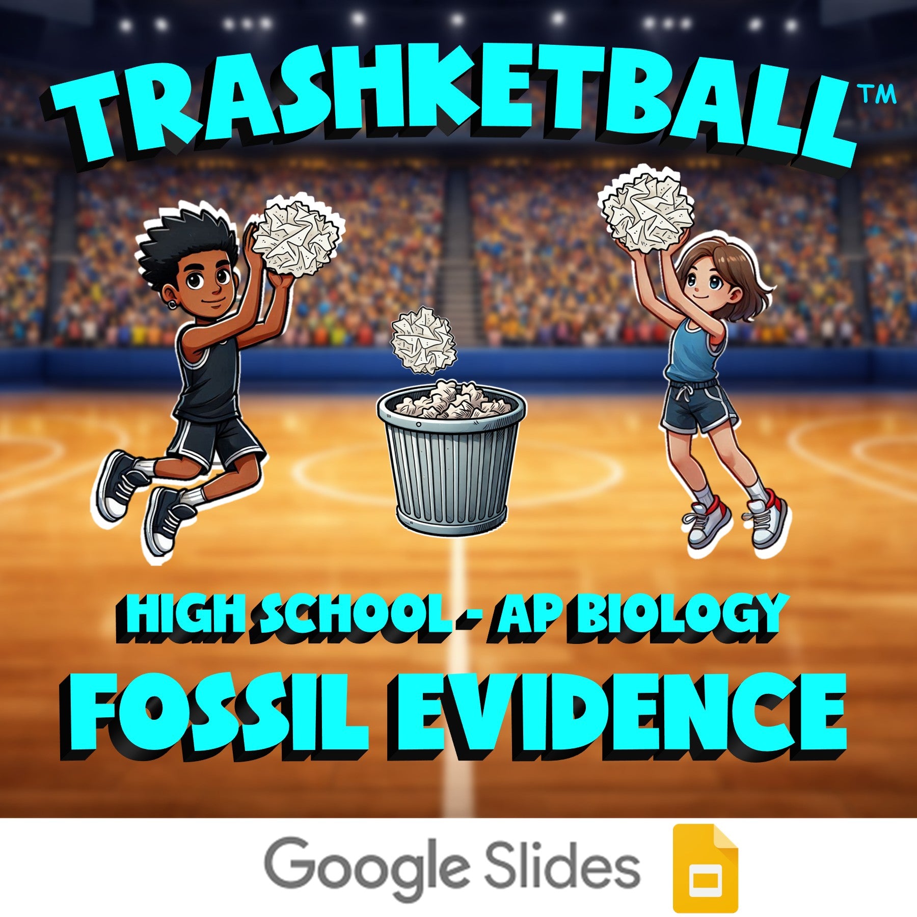 Fossil Evidence TRASHKETBALL Science Game - No Prep AP Biology Review Activity