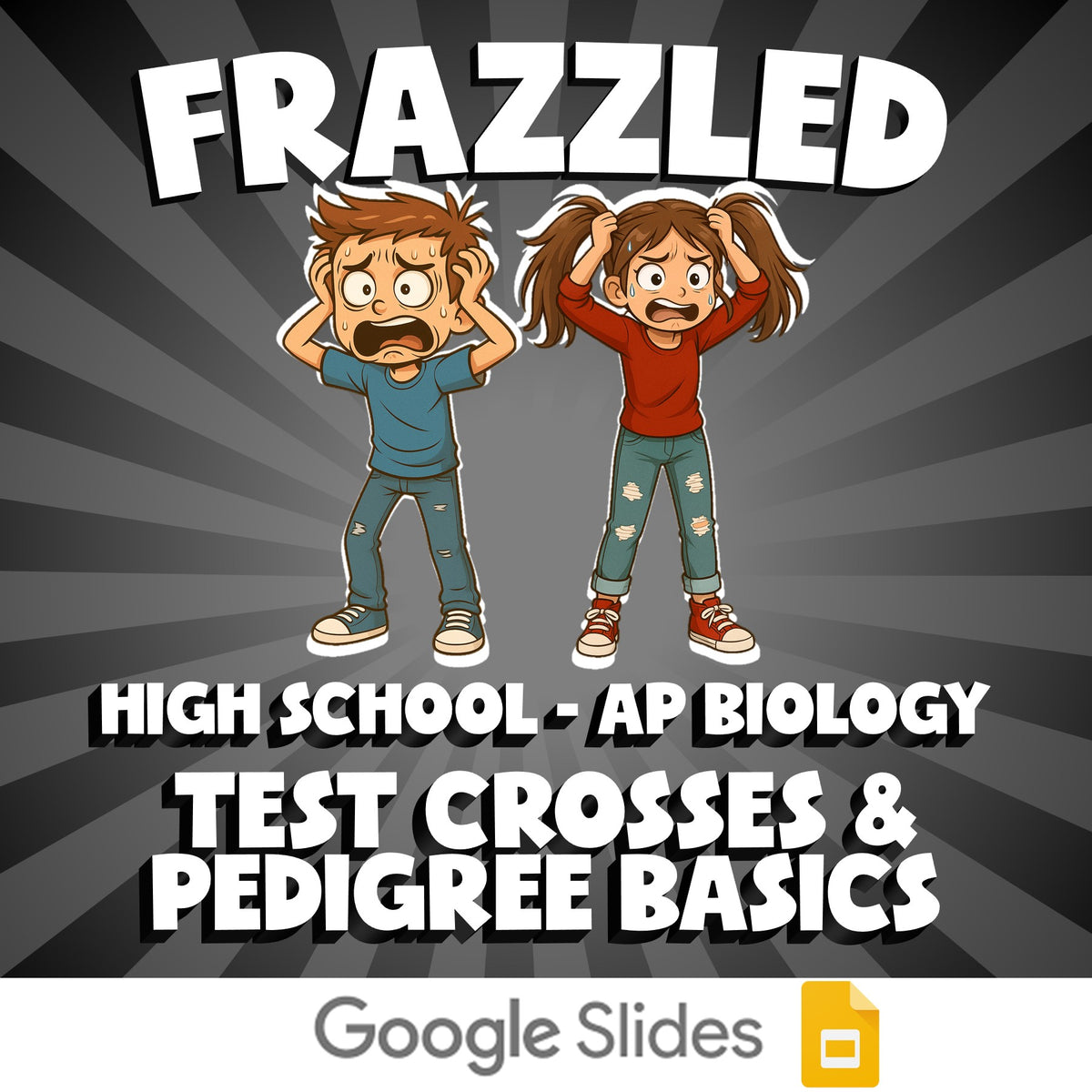 Test Crosses & Pedigree Basics FRAZZLED Science Game - No Prep AP Biology Review