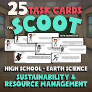 Sustainability & Resource Management SCOOT TASK CARDS Game - Earth Science